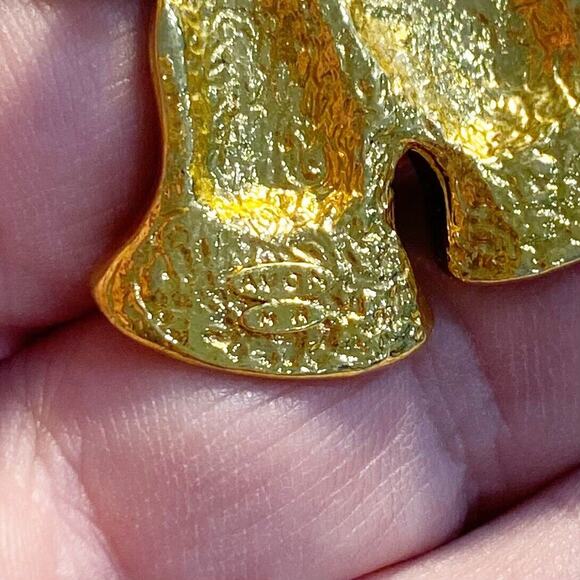 Vintage Avon Christmas Bell Brooch Goldtone Red Enamel & Rhinestones Festive Pin - Picture 6 of 6